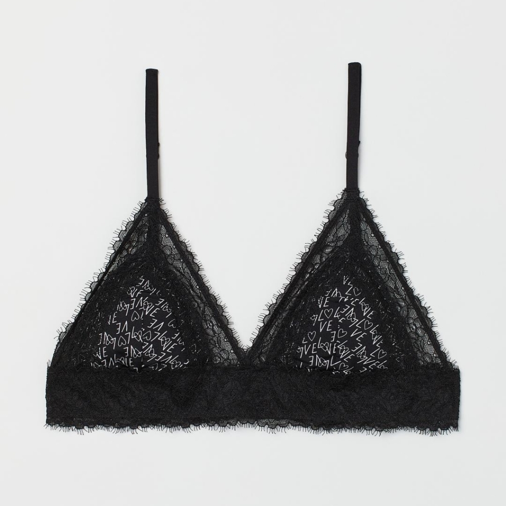 BNWT H&M Lace Trim Padded Bra size M